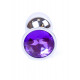 Анальная пробка (металл) с фиолетовым камнем Exclusivity Silver PLUG - Purple