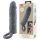 Насадка на пенис с кольцом для мошонки Pretty Love Realistic Penis Sleeve black, BI-026227-2