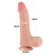 Фаллоимитатор LoveToy 8.5 Sliding Skin Dual Layer Dong flesh, LV317209