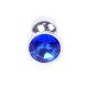Анальная пробка (металл) с синим камнем Exclusivity Silver PLUG - Dark Blue