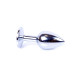Анальная пробка (металл) с синим камнем Exclusivity Silver PLUG - Dark Blue