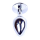Анальная пробка (металл) с синим камнем Exclusivity Silver PLUG - Dark Blue