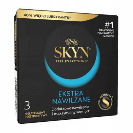 Презервативы безлатексные Skyn Ekstra Nawilzane 3-Pack, фото №1