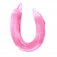 Двосторонній фалоімітатор Double Dolphin pink, BI-040002