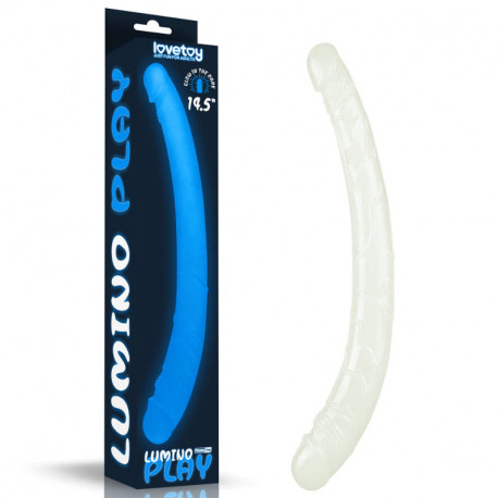 Двосторонній фалоімітатор LoveToy Lumino Play Double Dildo, що світиться 14.5, фото №1