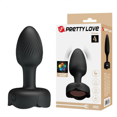 Анальная пробка с вибрацией и подсветкой Pretty Love Olman 4, BI-040184, фото №1
