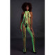 Бодістокінг - Ouch! Bodystocking with Halterneck Neon Green, XS/XL