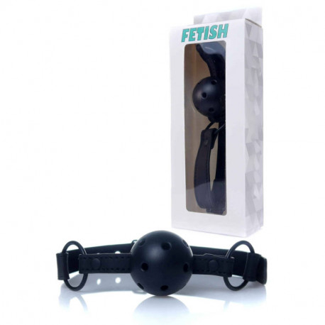 Кляп-шар с отверстиями Knebel-Ball Gag black - Fetish B - Series, 61-00035, фото №1