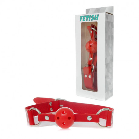 Кляп-шар с отверстиями Knebel-Ball Gag red - Fetish B - Series, 61-00034, фото №1