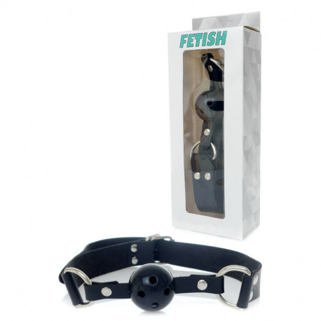 Кляп-шар с отверстиями Knebel-Ball Gag black - Fetish B - Series, 61-00033, фото №1