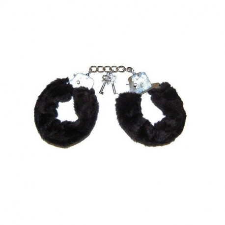 Наручники с черным мехом Fur Love Cuffs black, фото №1