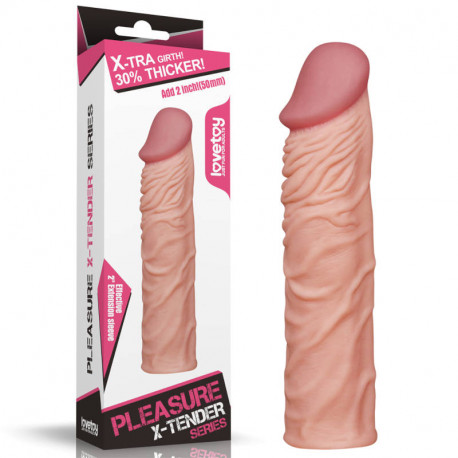 Насадка на член Add 2 Pleasure X-Tender Penis Sleeve flesh, LV1052, фото №1