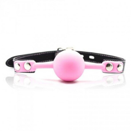 Шариковый кляп с замочком Toyz4Lovers Bal Gag + Block (rosa), фото №1