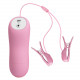 Электро-вибро зажимы для сосков Baile Romantic Wave light pink, BI-014648