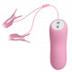 Электро-вибро зажимы для сосков Baile Romantic Wave light pink, BI-014648