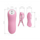Электро-вибро зажимы для сосков Baile Romantic Wave light pink, BI-014648