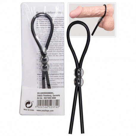 Ерекційна петля для пеніса Black Silicone Ring, фото №1