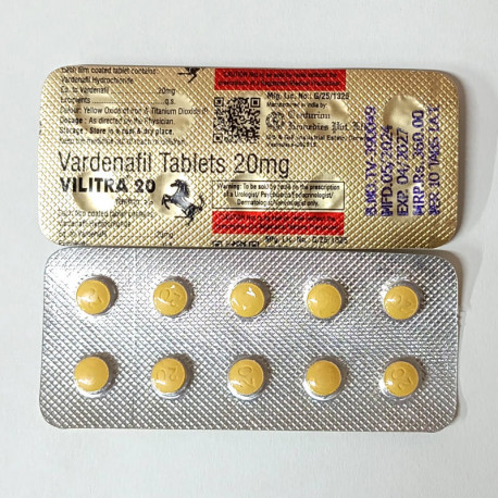 Таблетки VILITRA 20 Vardenafil tablets 20 мг, фото №1
