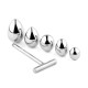 Анальная пробка со сменными втулками Jewellery Metal Anal Plug No.3
