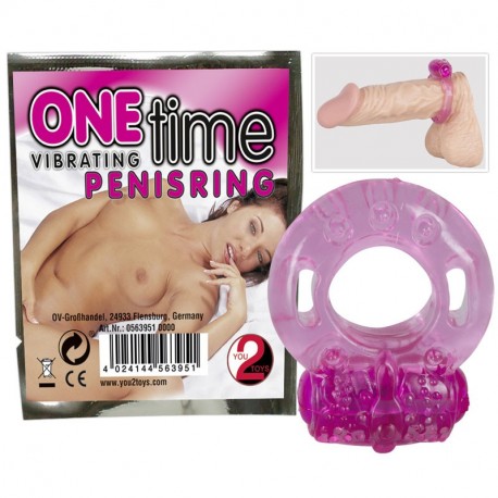 Кольцо с вибратором One Time penisring vibrating, фото №1