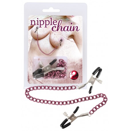 Зажимы для сосков Nipple Chain Purple, фото №1