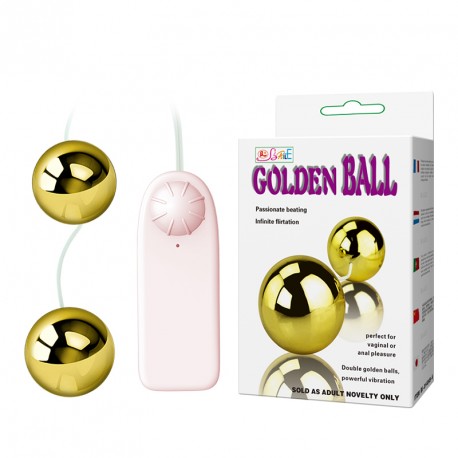 Вагинальные шарики с вибрацией Golden Ball, фото №1