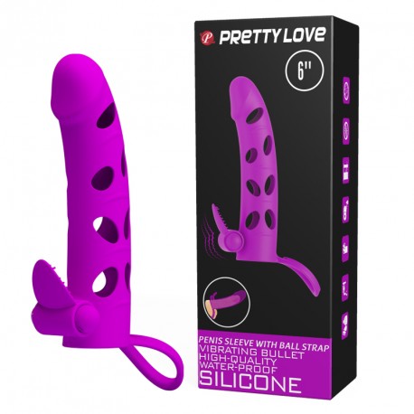 Насадка на пенис с вибрацией Penis Sleeve Pink 6, фото №1