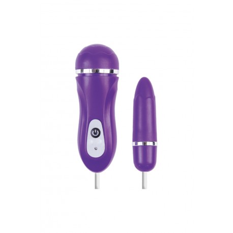 Тонкое виброяйцо с пультом на проводе TOYFA A-toys purple, фото №1