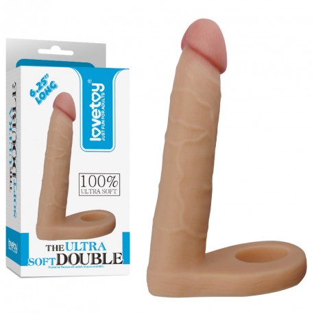 Анальный пенис-насадка LoveToy Ultra Soft Double 6.25 long, фото №1