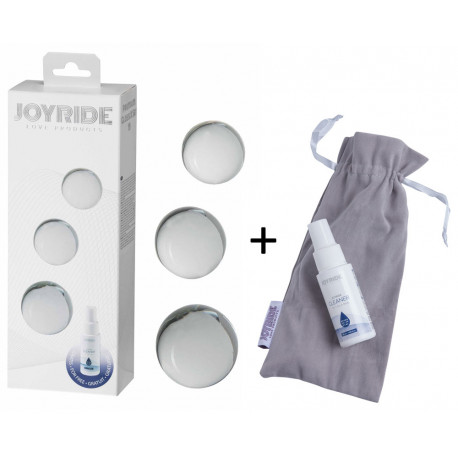 Стеклянные вагинальные шарики JOYRIDE Premium GlassiX Set 19, фото №1