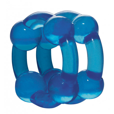Двойное эрекционное кольцо Stronghold blue, фото №1