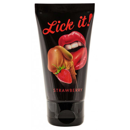 Оральная смазка с клубничным вкусом Lick-it Strawberry, фото №1