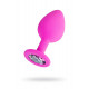 Силиконовый анальный страз TODO by Toyfa Brilliant, розовый, длина 8 см