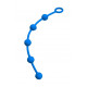 Анальные бусы Силіконові анальні намистини синього кольору, SKN-ANL034