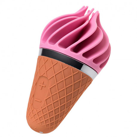 Вібратор у вигляді морозива Satisfyer layons Sweet Temptation, прядильник, рожевий, фото №1