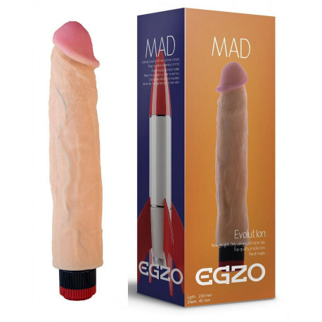 Реалістичний вібратор без мошонки EGZO MAD Royal Wand VNS001, фото №1