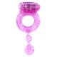 Эрекционное вибро-кольцо BOSS Vibrating Cock Ring with balls Pink, BS6700043