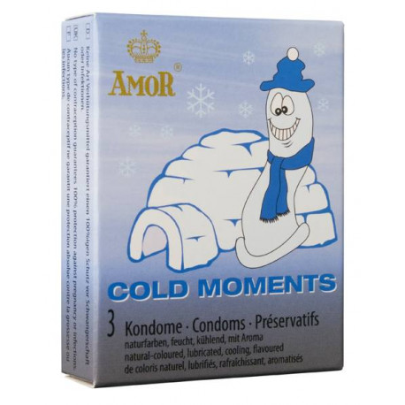 Презервативи з охолоджуючим ефектом Amor COLD moments 3pcs, фото №1