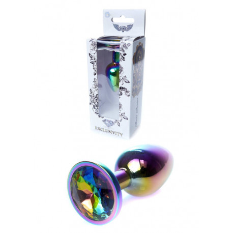 Анальна пробка із кольорового металу Exclusivity Multicolour PLUG - Clear, фото №1