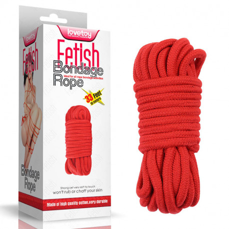 Мотузка для бондажу Fetish Bondage Rope red, фото №1