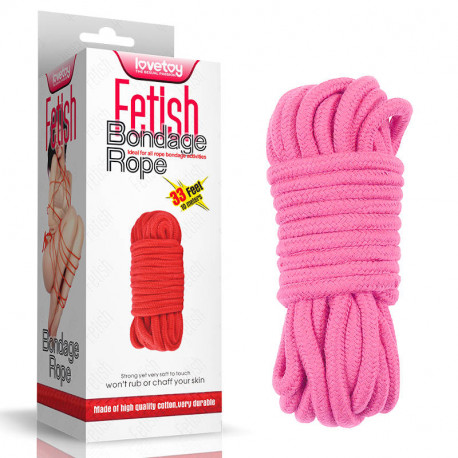 Веревка для бондажа Fetish Bondage Rope pink, фото №1
