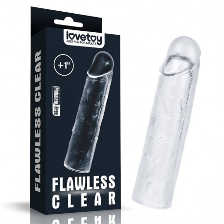Удлиняющая насадка на пенис Flawless Clear Penis Sleeve Add 1, фото №1