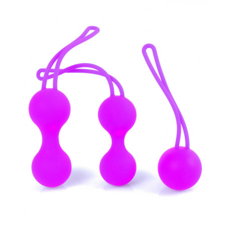 Набор вагинальных шариков Silicone Kegel Balls set purple, фото №1