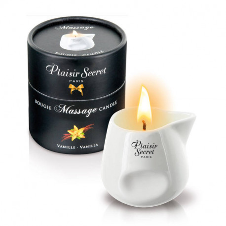 Масажна свічка з ароматом ванілі Plaisir Secret Vanilla 80 ml, фото №1