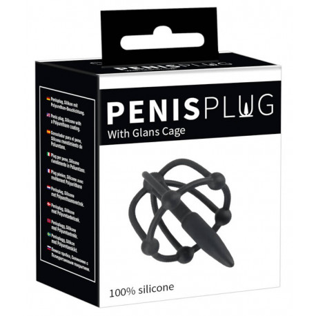 Уретральная насадка Penis Plug with Glans Cage, фото №1